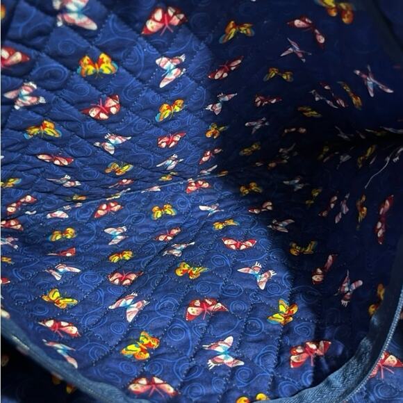 Americana by Sharif Blue Red 
Butterfly Floral Large Quilted 2 Handle
Tote Bag - Picture 11 of 14